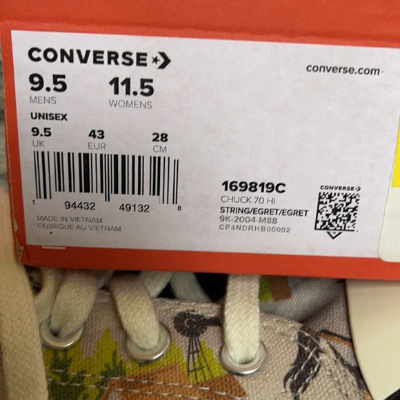 Converse Chuck Taylor 70 All Star Hi String/ Egret MEN`S Twisted Resort-Old West - Picture 16 of 16